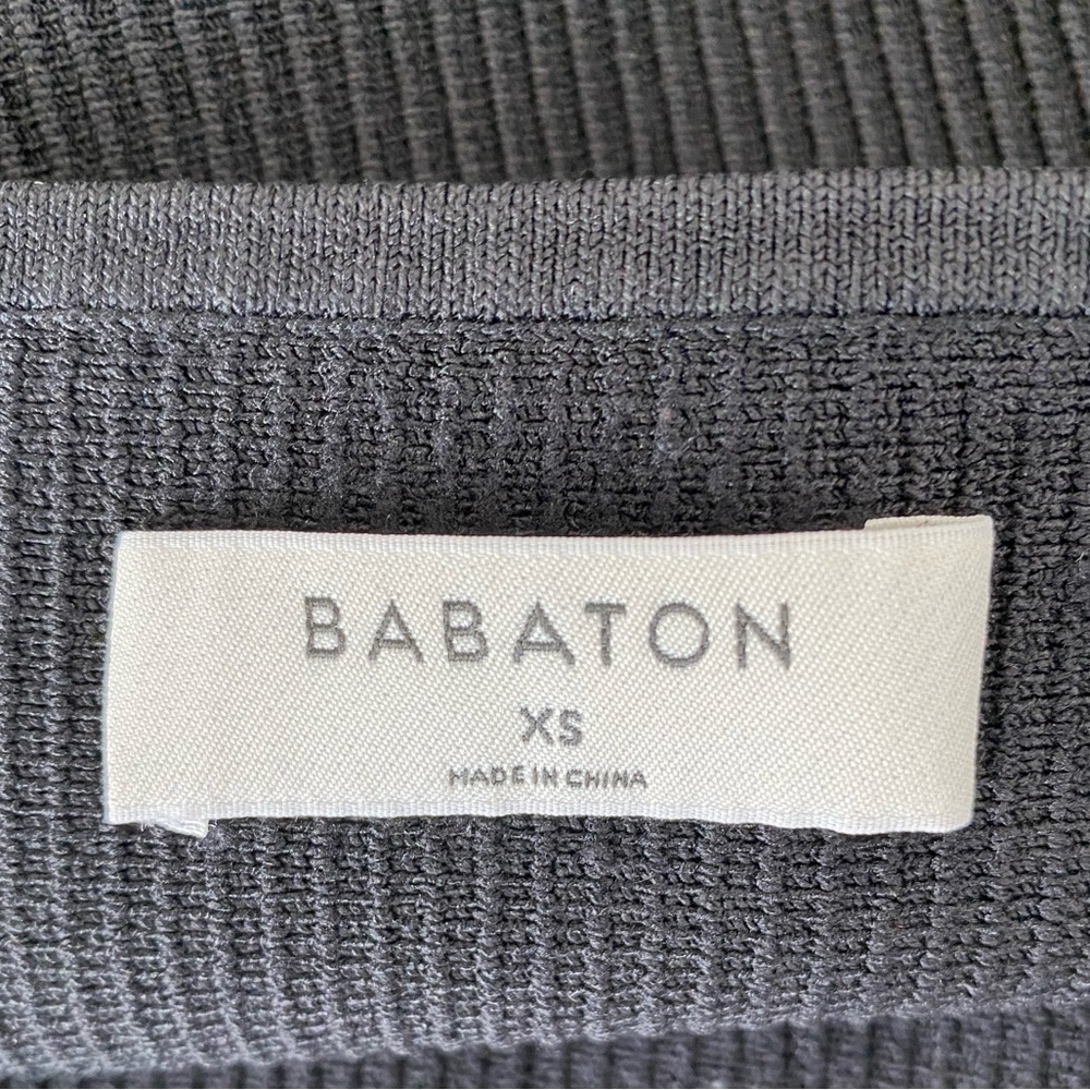 Babaton- Black Cropped Ribbed Tank (XS) - Picture 3 of 3